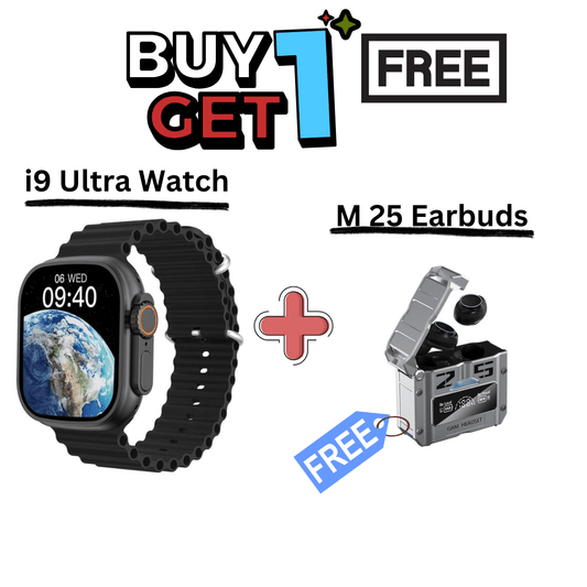 I9 Ultra Max Smart Watch | M25 Earbuds For Free | Buy 1 Get 1 Free Offer - NovaSpark